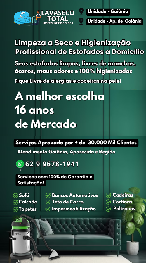 limpeza de sofa Goiania